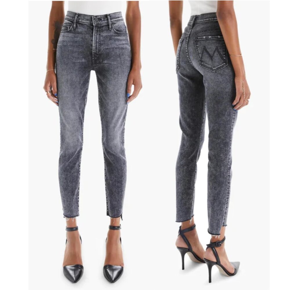 MOTHER The Stunner Zip Ankle Step Fray Jeans Size 26 NWT